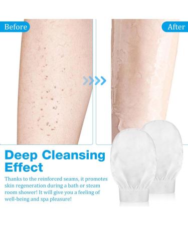 100% Silk Peeling Body Glove - Exfoliating Shower Gloves for All Skin Types | 2 Pieces Massage & Cleanse - Buy Online on GoSupps.com