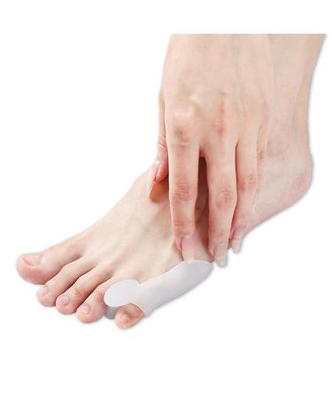 Feifanshop 4x silicone gel toe spreader toe separator for Schneider Ballen therapy bunionette protection small toe treatment bale protection prevention of pain and relaxation of the feet