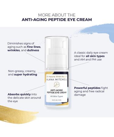 Alana Mitchell Anti-Aging Peptide Eye Cream & Hyaluronic Moisture Boost Serum - Buy Online on GoSupps.com