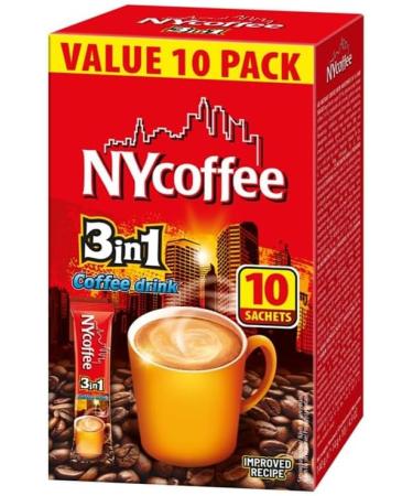 50 x NY Coffee 3 in 1 Sachets White Coffee Sachet with Sugar - 5 Boxes x 10 Sachets - Flavoured Coffee Sticks Ideal For Home or Work - Bulk buy - Buy Online on GoSupps.com