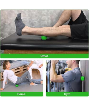 Uraqt Fascia Massage Balls Set - 2 Small Hedgehog Balls for Muscle Tension Relief | Ideal for Feet Back Neck & Hands (Green) - Buy Online on GoSupps.com