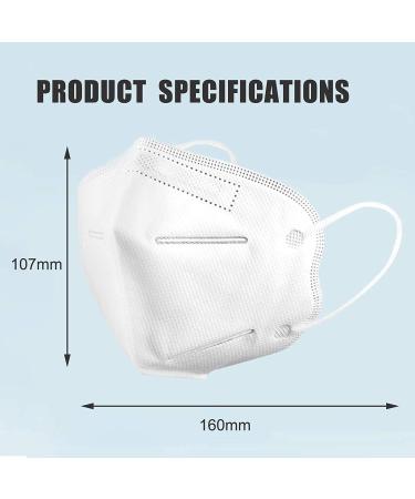 Taimu TM KN95 Face Masks - 5 Layers Cup Dust Mask for Adults - 20 PCS - Buy Online on GoSupps.com