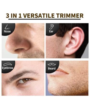 Rechargeable Body Grooming Set - Nose & Ear Hair Trimmer for Men and Women | Professional Painless Clipper with Dual Edge Blades | Waterproof Design - Buy Online on GoSupps.com