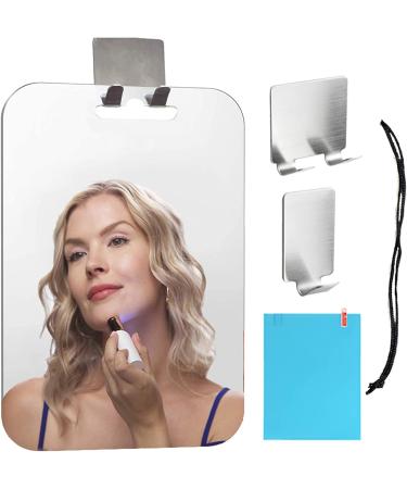 SDlumeiy Fogless Shower Mirror  Includes 1 Adhesive Hooks 1Shaver Hook Frameless Shower Mirror  Anti-Fog Shower Mirror Shaving Wall Hanging Mirror(9.8x7.1inch) - Buy Online on GoSupps.com