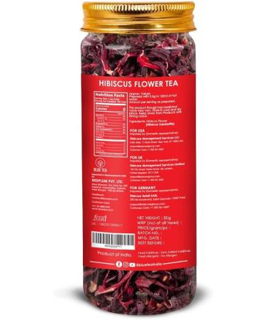 BLUE TEA - Hibiscus Flower Herbal Tea 100 Gram (Pack of 2) || NATURAL COLORANT | Detox || Used for Iced Tea Cocktails Mocktail & Syrups - Vegan - GMO Free | - Buy Online on GoSupps.com