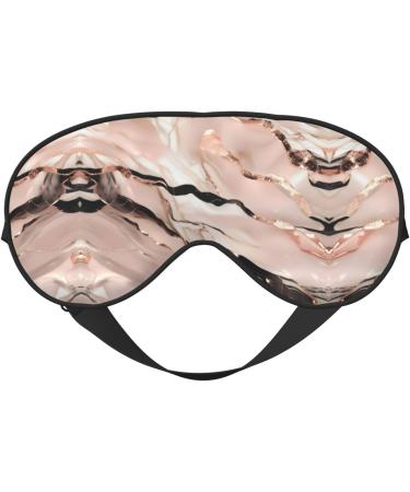 Red Gold Marble Print Eye Mask - Soft Sleep Mask for Travel & Naps | Perfect for Women & Men - Buy Online on GoSupps.com