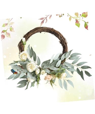 Zerodeko Vines Decor Silicone Ear Covers Flower Wreaths for Front Door Artificial Plants Wreath for Front Door Chritmas Decor Gold Fruit Bowl Garland Window Wooden Wall Hanging - Buy Online on GoSupps.com