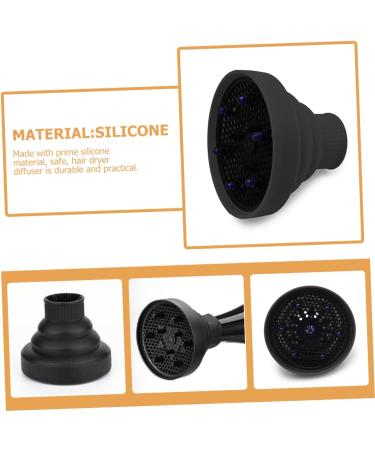 Universal Silicone Hair Dryer Diffuser | Curl Diffuser Attachment for Curly Hair | Hair Care Accessory (13.8x13.8cm Black - Buy Online on GoSupps.com