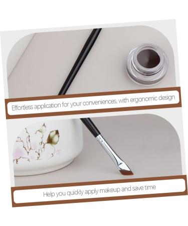 PLAFOPE 2pcs Eyebrow Brush Flat Thin Eyeliner Brush Women Makeup Brush Angled Brush Eye Shadow Brush Metal - Buy Online on GoSupps.com