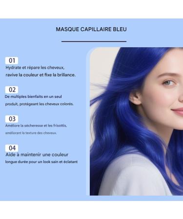 CGACCSD Blue color mask blue hair mask restores and beautifies blue tones of colored hair 90 g refreshes color and tone intensive revitalizing care for colored hair - Buy Online on GoSupps.com