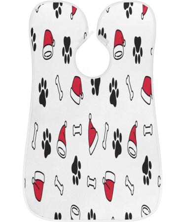 Beard Bib Apron for Men | Non-Stick Waterproof Hair Catcher & Grooming Cape with Bones & Paws Print - Buy Online on GoSupps.com