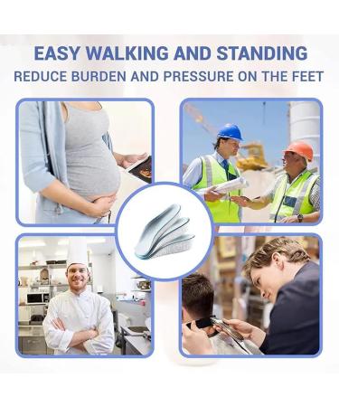 Plantar Fasciitis Insoles - Comfort High Arch Support Inserts for Men & Women - Podiatrist Recommended Shock Absorbing Foot Pain Relief & Height Increase (3.5cm) - Black - Buy Online on GoSupps.com
