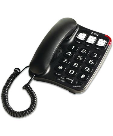 LIANXUE Big Button Landline Phone Desktop Telephone Loud Ringtone Fixed Home Phone for Elderly and Visually Impaired ABS Bk - Buy Online on GoSupps.com