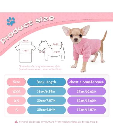 Chihuahua Dog Sweaters - 2-3 Piece Winter Fleece Outfit for XXS Tiny Dogs - Purple/Pink/Rose - Buy Online on GoSupps.com