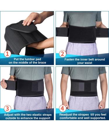 Crcyphne Back Brace for Lower Back Pain Back Support Belt for Women & Men Breathable Lower Back Brace with Lumbar Pad(XL) Easy to Use X-Large - Buy Online on GoSupps.com