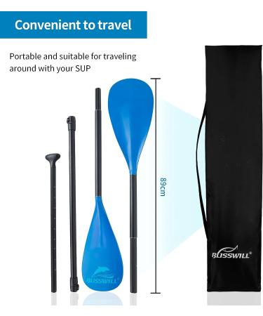 BLISSWILL SUP Paddles - Adjustable Stand Up Paddle | 4-Piece Floating Alloy Kayak Paddle (Blue) - Buy Online on GoSupps.com