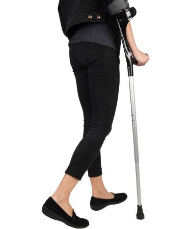 Soles Aluminum Forearm Crutch (SLS806BL) - Black | Ergonomic Support for Mobility - Buy Online on GoSupps.com