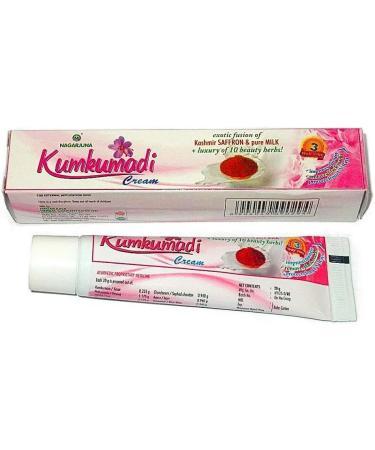 Kumkumadi Cream with Kashmir Saffron, Pure Milk & 10 Beauty Herbs by NAGARJUNA - Buy Online on GoSupps.com