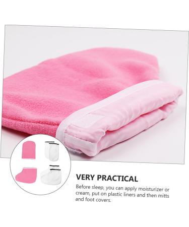 FOMIYES 8 Pairs Hand and Foot Mask Cloth Gloves Paraffin Wax Mitts Booties Shower Glove Heel Gel Gloves Spa Gloves Exfoliating Care Gloves Healing Paraffin Bags Silicone Boots Moisturizing - Buy Online on GoSupps.com