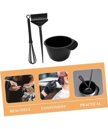 Beavorty 1 Set Hair Color Kit Tool Hair Coloring Bowl and Brush Hair Coloring Mixing Bowl Hair Coloring Brush and Bowl Salon Hair Coloring Bowl Pp Hair Dye Three Piece Suit re-usable - Buy Online on GoSupps.com