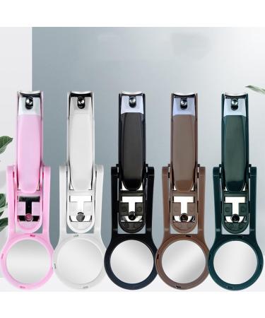 Nail Clippers with Magnifying Glass Stainless Steel Fingernails & Toenails Clippers for Elderly Professional Nail Trimmer Reduce Eye Strain & Easy Grip (Brown) - Buy Online on GoSupps.com