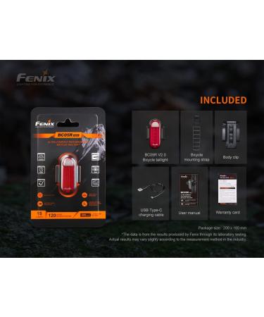 EdisonBright Fenix BC05R V2 USB-C Rechargeable Bike Light & Red Tail Light Bundle - Buy Online on GoSupps.com