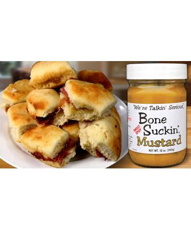 Bone Suckin' Sweet Spicy Mustard 12oz - Pack of 2 | 12 Ounce Delicious Condiment - Buy Online on GoSupps.com