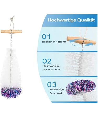 Facesunny Bottle Brush Pack of 2 Cleaning Brushes Cleaning Bottle Cleaner for Glass Bottles White - Buy Online on GoSupps.com