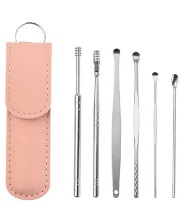 Innovative Spring Earwax Cleaner Tool Set - Spiral Design Stainless Steel Ear Picks  Ear Cleansing Tool Set  Ear Curette Cleaner  Ear Wax Removal Kit with Storage Box (C2) (A4)