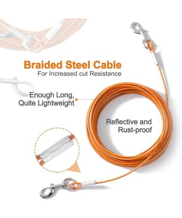Durable Dog Leash for Large Dogs - 3.4m Tensioning Cable Sunset Chevron Design Ideal for Outdoors & Farms | Robust 120lbs (55kg) Capacity - Buy Online on GoSupps.com