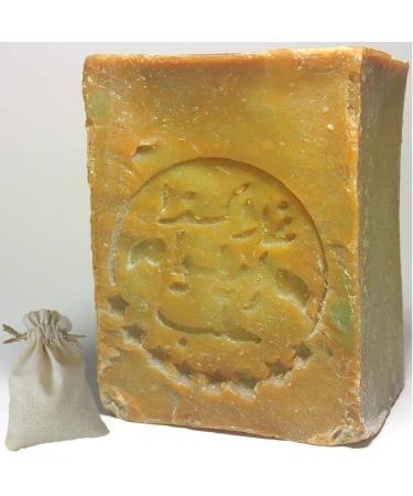 Aleppo Soap - 8 oz each -%25 Laurel Oil,%75 Virgin Olive Oil, Natural & Handmade, with Cotton Bag - Buy Online on GoSupps.com