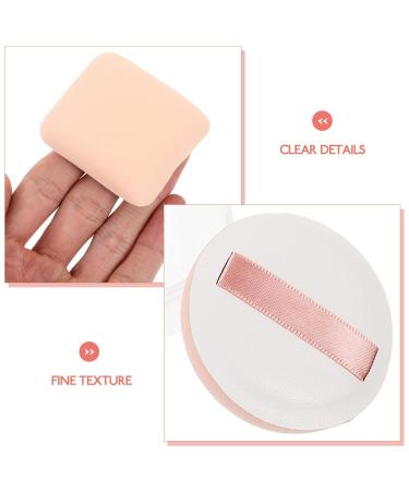 Beaupretty 2pcs Round Powder Puff & Square Makeup Sponges - Velour Cotton Applicator for Loose Powder & Foundation - Buy Online on GoSupps.com