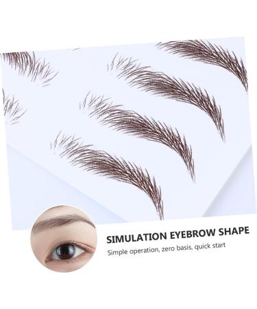 Mipcase 5pcs Eyebrow Stickers Eyebrow Tattoos Temporary False Eyebrows Cosmetics Water Proof Makeup 6d 21x15cm Brown - Buy Online on GoSupps.com