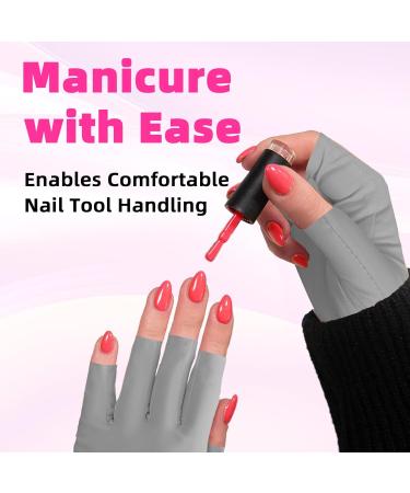 Baofuwan 3 Pairs UV Gloves for Nail Lamp Professional UPF50+ UV Protection Gloves for Manicures Nail Art Fingerless Gloves That Shield Skin from The Sun and Nail Lamp(Black) - Buy Online on GoSupps.com