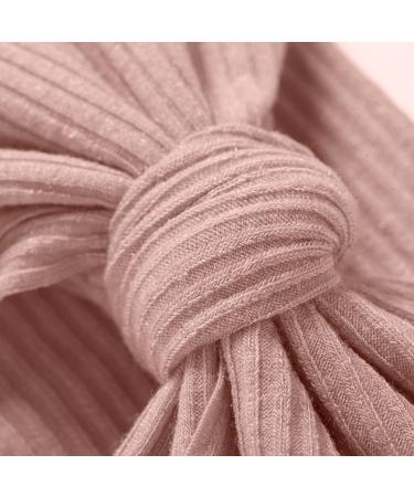 Baby Headbands 2 Pcs | Baby Bows Nylon Headband Set for Girls | Soft Elastic Hair Bands for Newborns & Toddlers (Pink/White) - Buy Online on GoSupps.com