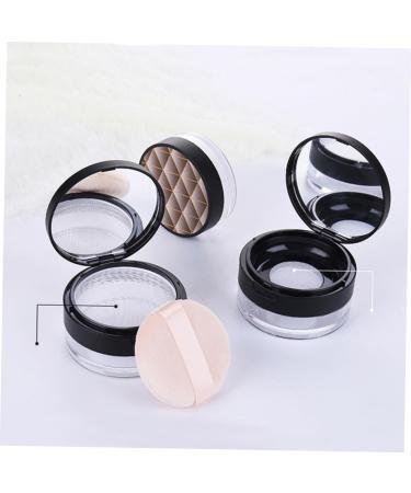 FOMIYES 3 Pcs Makeup Containers Travel Cosmetic Containers Powder Case for Travel Powder Puff Loose Powder - Buy Online on GoSupps.com