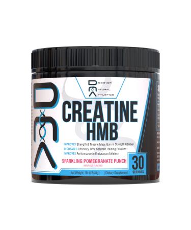 Creatine HMB - Discover Natural Athletics - DNA - Creatine + HMB for Men and Women, Increase Muscle Size and Strength, Improve Workout Recovery (Sparkling Pomegranate Punch)