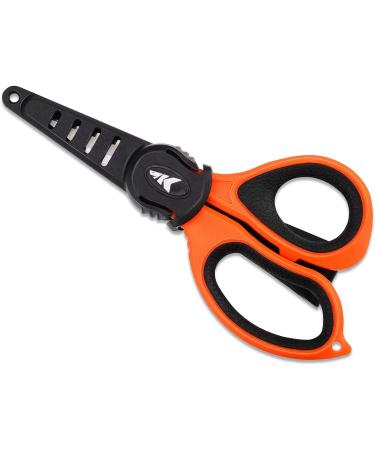 KastKing Fishing Line Scissors - Braided Line Cutters with Sheath - Super Sharp 3CR13 Japanese Stainless Steel Blades - Non-Slip TPR Handles - Includes Lanyard - Buy Online on GoSupps.com