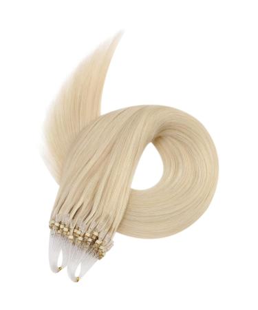 UGEAT 60 cm Microring Extensions - Real Hair Blond #60 50g Loop Extensions Platinblond Hair 50 Strands for Volume & Length - Buy Online on GoSupps.com