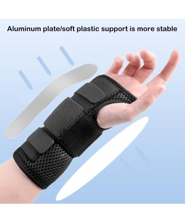 Buy Large Black Left Hand Thumb Splint & Wrist Brace for Carpal Tunnel Arthritis & Injuries - Hand Support for Pain Relief - Buy Online on GoSupps.com
