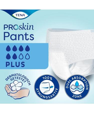 Tena Pants Plus L - Moderate Bladder Weakness Protection | Size L (100-135 cm) | 12 Pieces - International Shipping Available - Buy Online on GoSupps.com