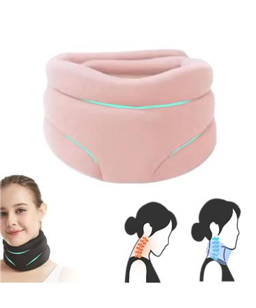 2024 New Cervicorrect Neck Brace Cervicorrect Neck Brace by Healthy Lab Co Cervicorrect Neck Brace for Sleep Apnea Cervi Correct Neck Brace for Snoring Neck Brace for Neck Pain and Support (Pink)