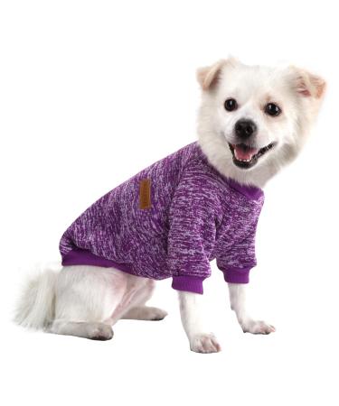 Hualisiji dog sweater large dogs dog sweater French bulldog warm and light easy to wear with a soft texture elasticity (purple 3xl) purple 3xl