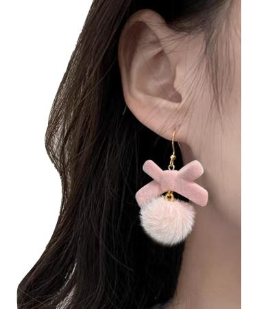 Feyley Exaggerated Bowknot Earrings | Chic Plush Ear Jewelry for New Year's & Birthday Gifts - Buy Online on GoSupps.com