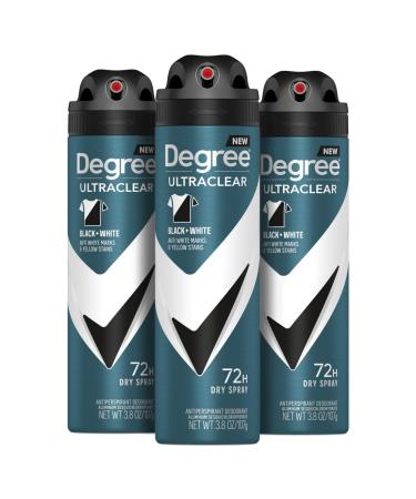 Degree Men Antiperspirant Deodorant Dry Spray Black + White 3 Count & Men UltraClear Antiperspirant Deodorant Black + White 4 count 72-Hour Sweat & Odor Protection - Buy Online on GoSupps.com