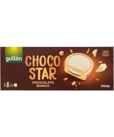 Gullon Choco Star Biscuits with Cream and White Chocolate Covered 4 x 236 g + Italian Gourmet Polpa 400 g - Buy Online on GoSupps.com