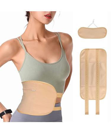 Yuehuamech 2pcs castor oil pack wrap reusable organic cotton flannel compression wrap pack pack castor oil belt pack waist and neck wrap for liver detox help sleep abdominal muscles khaki