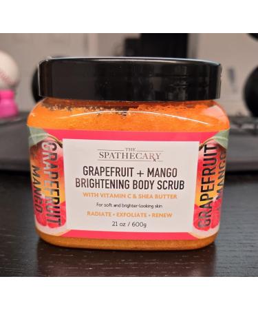 Shop Grapefruit + Mango Brightening Body Scrub | Ultra Hydrating Exfoliating Body Care - 21 oz - Buy Online on GoSupps.com