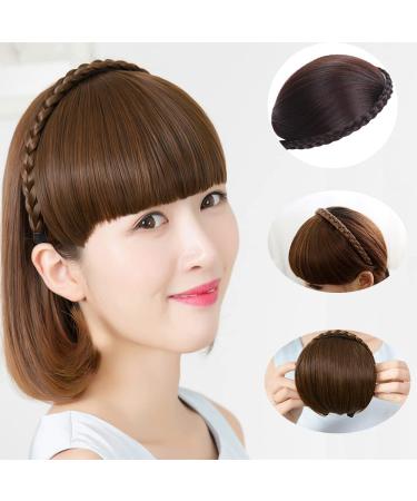 NALIYOUHU Synthetic Braid Headband with Instant Hair Bangs - Black - Buy Online on GoSupps.com