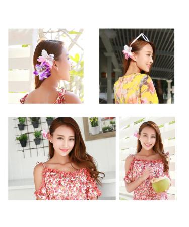 12-Piece Bohemia Orchid Flower Alligator Clips - Tropical Hair Pins for Women & Girls - Buy Online on GoSupps.com
